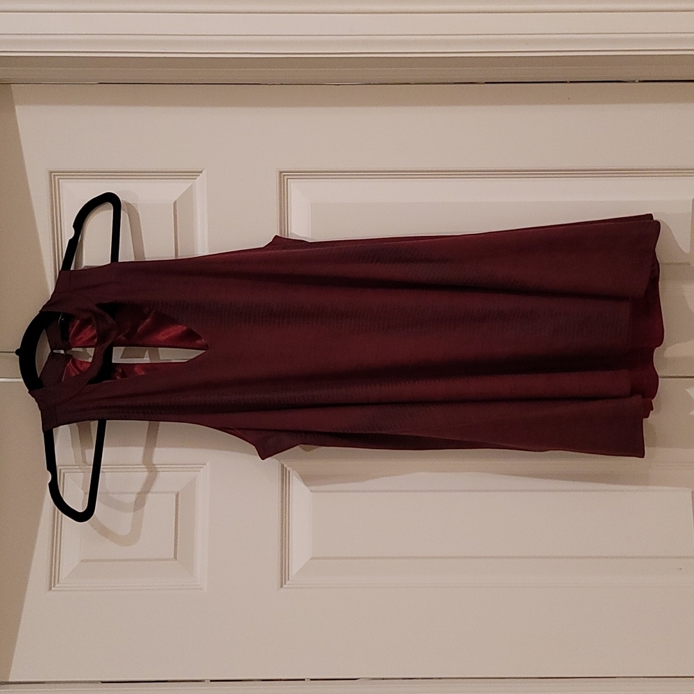 Olivaceous Red Snake Print Dress
